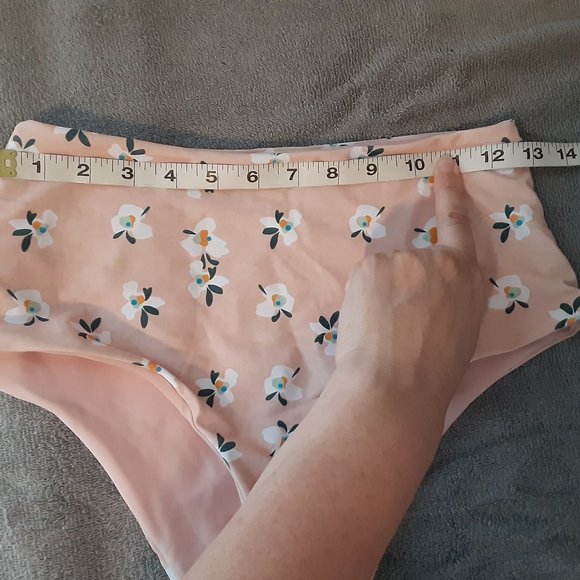 NWOT Pale Blush Pink High Waist Hi Cut Bikini Bottoms - Picture 3 of 6